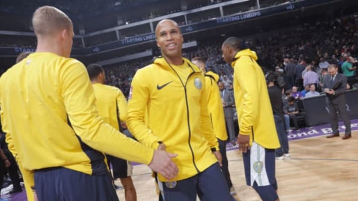 SACRAMENTO, CA – NOVEMBER 20: Richard Jefferson #22 of the Denver Nuggets gets introduced into the starting lineup against the Sacramento Kings on November 20, 2017 at Golden 1 Center in Sacramento, California. NOTE TO USER: User expressly acknowledges and agrees that, by downloading and or using this photograph, User is consenting to the terms and conditions of the Getty Images Agreement. Mandatory Copyright Notice: Copyright 2017 NBAE (Photo by Rocky Widner/NBAE via Getty Images)