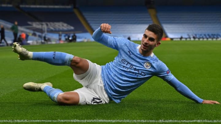 Manchester City's midfielder Ferran Torres (Photo by PAUL ELLIS/AFP via Getty Images)