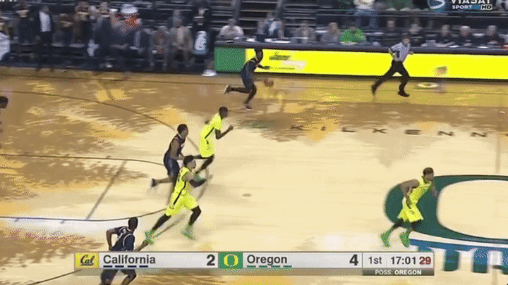 California @ Oregon - Brown in transition, gets a head of steam, quick crossover, reverse finish