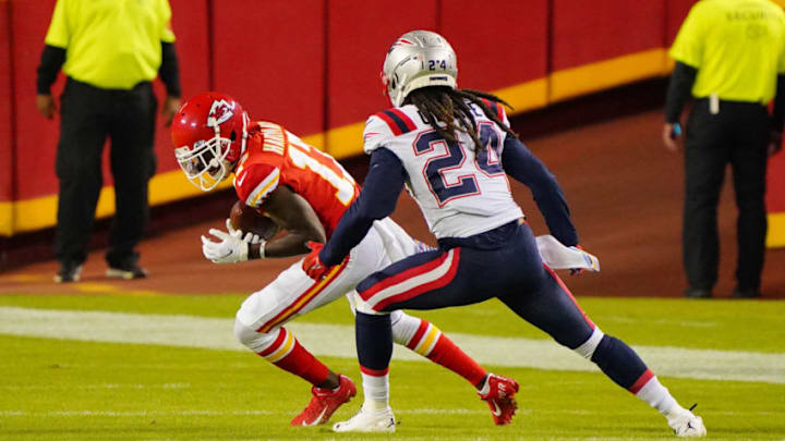 Cornerback Stephon Gilmore (24). Mandatory Credit: Jay Biggerstaff-USA TODAY Sports