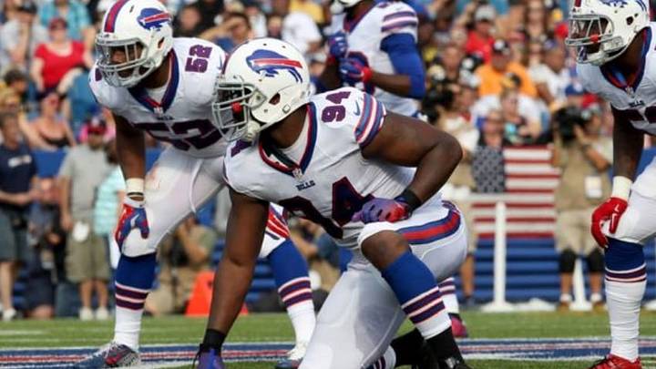 Aug 29, 2015; Orchard Park, NY, USA; Buffalo Bills defensive end Mario Williams (94) against the Pittsburgh Steelers at Ralph Wilson Stadium. Mandatory Credit: Timothy T. Ludwig-USA TODAY Sports Aug 29, 2015; Orchard Park, NY, USA; Buffalo Bills defensive end Mario Williams (94) against the Pittsburgh Steelers at Ralph Wilson Stadium. Mandatory Credit: Timothy T. Ludwig-USA TODAY Sports