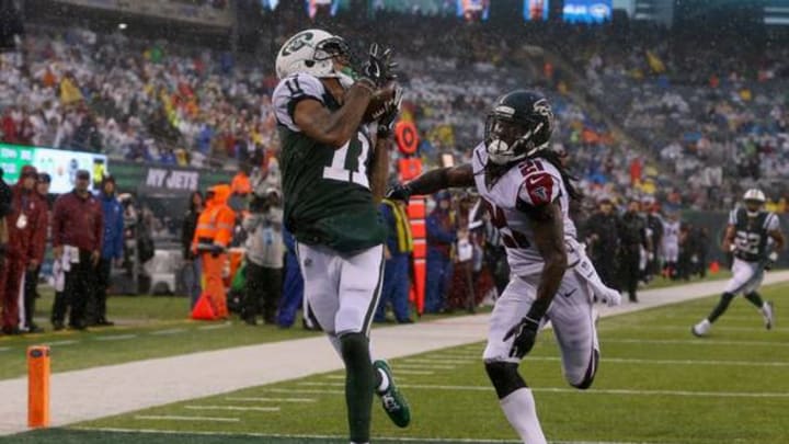 EAST RUTHERFORD, NJ – OCTOBER 29: Wide receiver Robby Anderson (Photo by Ed Mulholland/Getty Images)