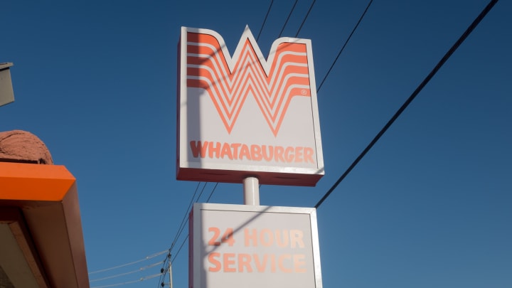 A sign for a 24 hour Whataburger (Photo by Epics/Getty Images)