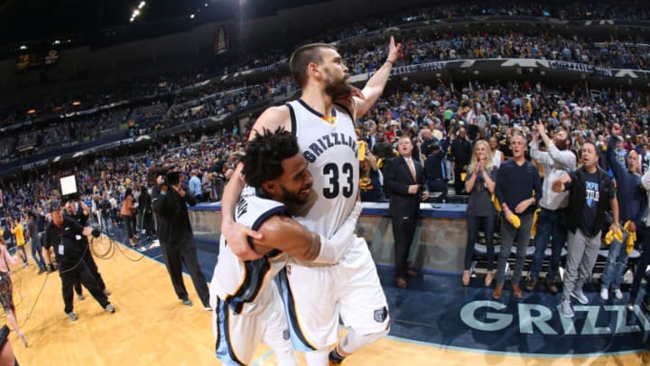 Mike Conley Marc Gaol Memphis Grizzlies (Photo by Joe Murphy/NBAE via Getty Images)