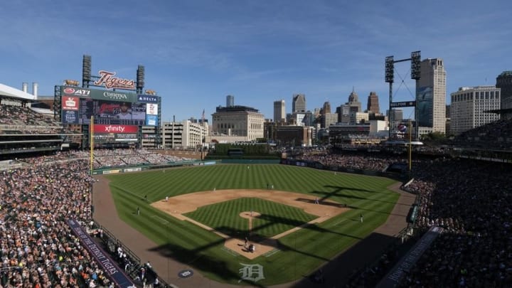 Jun 25, 2016; Detroit, MI, USA; General view during the sixth inning of the game between the Detroit Tigers and the Cleveland Indians at Comerica Park. Mandatory Credit: Rick Osentoski-USA TODAY Sports