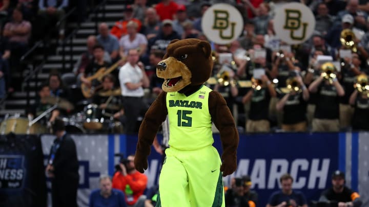 The mascot for the Baylor Bears (Photo by Tom Pennington/Getty Images)