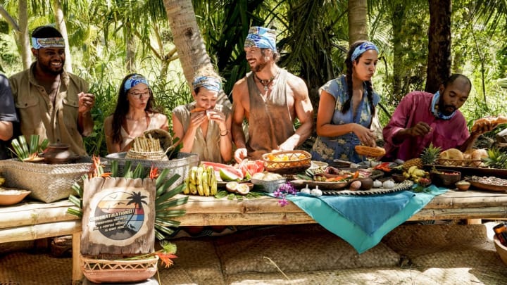 Survivor David vs. Goliath episode 7 merge feast