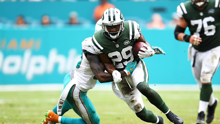 MIAMI GARDENS, FL – OCTOBER 22: Bilal Powell (Photo by Rob Foldy/Getty Images)