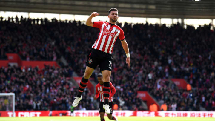 SOUTHAMPTON, ENGLAND – APRIL 27: Shane Long of Southampton celebrates after scoring his team’s first goal during the Premier League match between Southampton FC and AFC Bournemouth at St Mary’s Stadium on April 27, 2019 in Southampton, United Kingdom. (Photo by Stu Forster/Getty Images)