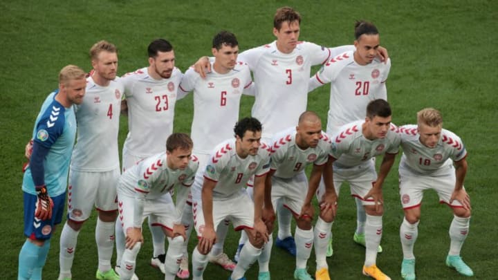 Denmark face Wales on Saturday (Photo by HANNAH MCKAY/POOL/AFP via Getty Images)