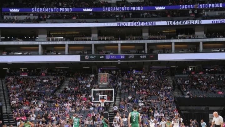 SACRAMENTO, CA - OCTOBER 10: Maccabi Haifa faces off against Sacramento Kings on October 10, 2016 at Golden 1 Center in Sacramento, California. NOTE TO USER: User expressly acknowledges and agrees that, by downloading and or using this photograph, User is consenting to the terms and conditions of the Getty Images Agreement. Mandatory Copyright Notice: Copyright 2016 NBAE (Photo by Rocky Widner/NBAE via Getty Images)