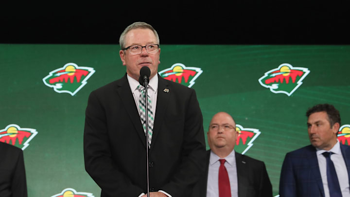 DALLAS, TX - JUNE 22: Paul Fenton of the Minnesota Wild attends the first round of the 2018 NHL Draft at American Airlines Center on June 22, 2018 in Dallas, Texas. (Photo by Bruce Bennett/Getty Images)