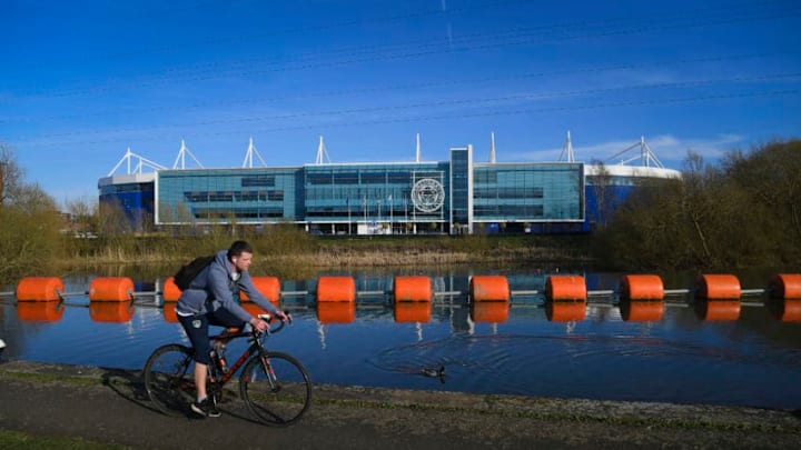 LEICESTER, ENGLAND - MARCH 24: A general view of the King Power Stadium, home of Leicester City Football Club on March 23, 2020 in Leicester, England. (Photo by Michael Regan/Getty Images)