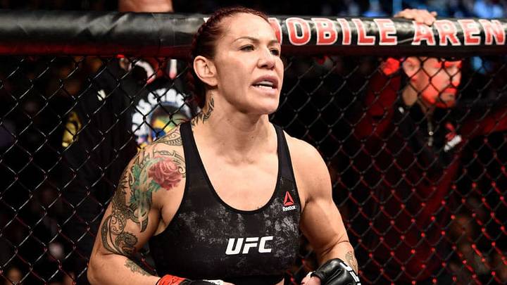 LAS VEGAS, NV - DECEMBER 30: Cris Cyborg of Brazil prepares to face Holly Holm in their women's featherweight bout during the UFC 219 event inside T-Mobile Arena on December 30, 2017 in Las Vegas, Nevada. (Photo by Jeff Bottari/Zuffa LLC/Zuffa LLC via Getty Images)