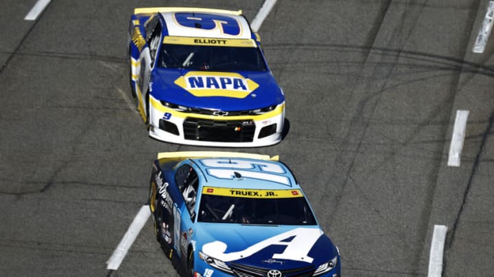 Martin Truex Jr., Joe Gibbs Racing, and Chase Elliott, Hendrick Motorsports, NASCAR (Photo by Jared C. Tilton/Getty Images)