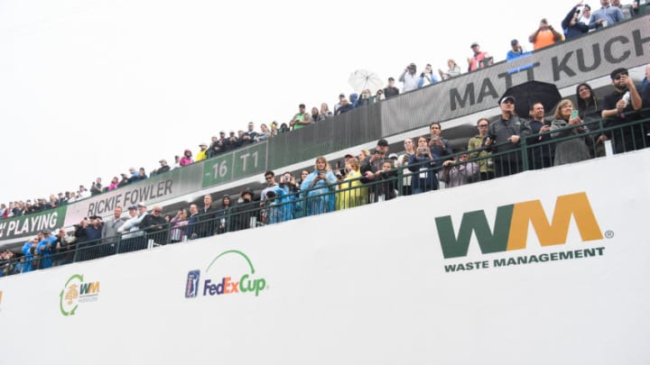 SCOTTSDALE, AZ - FEBRUARY 03: Fans watch play on the sixteenth hole during the final round of the Waste Management Phoenix Open at TPC Scottsdale on February 3, 2019 in Scottsdale, Arizona. (Photo by Ben Jared/PGA TOUR)