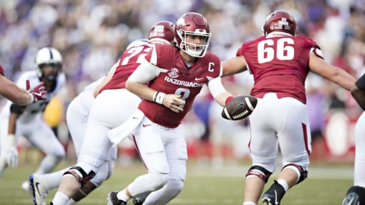 FAYETTEVILLE, AR - SEPTEMBER 9: Austin Allen