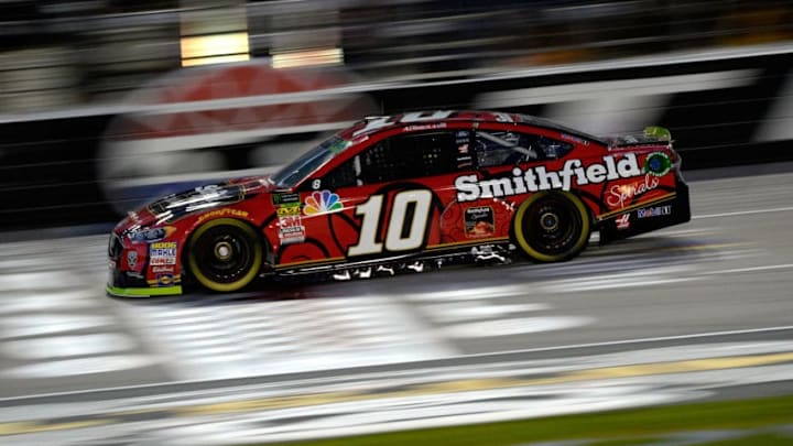 FORT WORTH, TX - NOVEMBER 02: Aric Almirola, driver of the #10 Smithfield Spirals Ford, qualifes for the Monster Energy NASCAR Cup Series AAA Texas 500 at Texas Motor Speedway on November 2, 2018 in Fort Worth, Texas. (Photo by Robert Laberge/Getty Images)