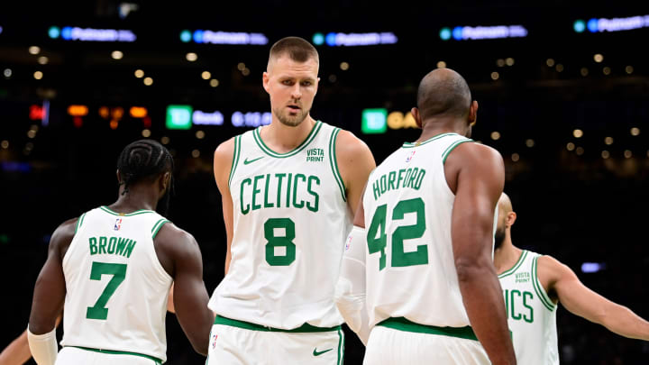 Kristaps Porzingis, Boston Celtics. (Photo by Eric Canha/USA TODAY Sports) – New York Knicks