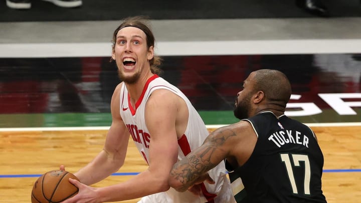MILWAUKEE, WISCONSIN – MAY 07: Kelly Olynyk #41 of the Houston Rockets. (Photo by Stacy Revere/Getty Images)