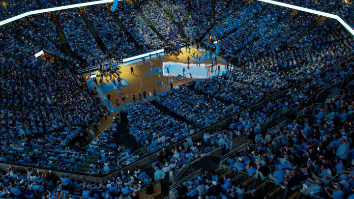 Mar 4, 2023; Chapel Hill, North Carolina, USA; A overall view at Dean E. Smith Center. Mandatory Credit: Bob Donnan-USA TODAY Sports