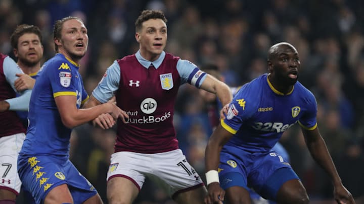 BIRMINGHAM, ENGLAND - DECEMBER 29: James Chester of Aston Villa during the Sky Bet Championship match between Aston Villa and Leeds United at Villa Park on December 29, 2016 in Birmingham, England. (Photo by Matthew Ashton - AMA/Getty Images)