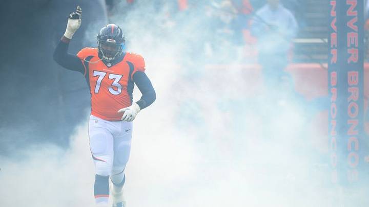 DENVER, CO - JANUARY 1: Offensive tackle Russell Okung DENVER, CO - JANUARY 1: Offensive tackle Russell Okung