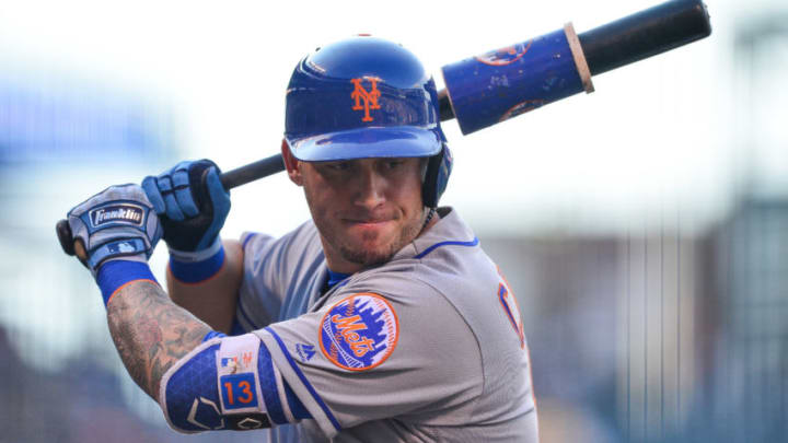 DENVER, CO - JUNE 18: Asdrubal Cabrera #13 of the New York Mets warms up before batting against the Colorado Rockies at Coors Field on June 18, 2018 in Denver, Colorado. (Photo by Dustin Bradford/Getty Images)