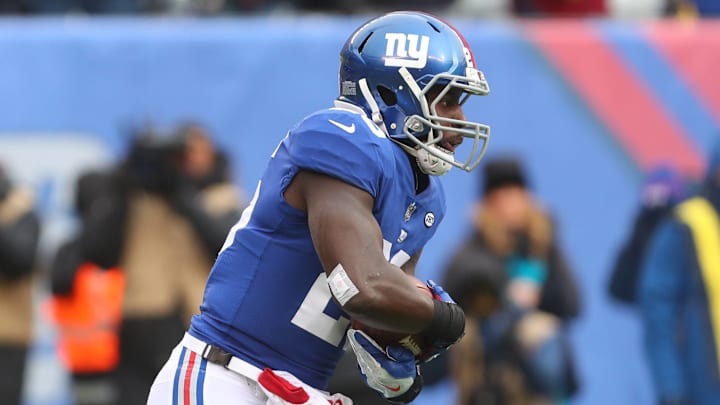 EAST RUTHERFORD, NJ – DECEMBER 31: Orleans Darkwa (Photo by Ed Mulholland/Getty Images)