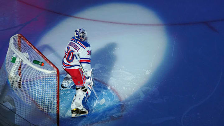 Henrik Lundqvist #30 of the New York Rangers .(Photo by Andre Ringuette/Getty Images)