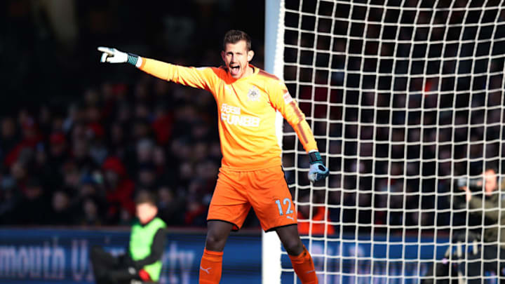BOURNEMOUTH, ENGLAND - FEBRUARY 24: Martin Dubravka of Newcastle United during the Premier League match between AFC Bournemouth and Newcastle United at Vitality Stadium on February 24, 2018 in Bournemouth, England. (Photo by Catherine Ivill/Getty Images)