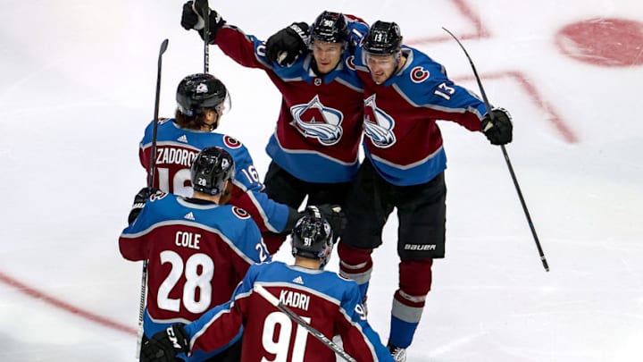 Vladislav Namestnikov #90 of the Colorado Avalanche (Photo by Bruce Bennett/Getty Images)