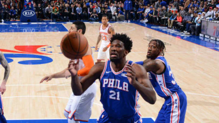 PHILADELPHIA,PA – MARCH 28 : Joel Embiid