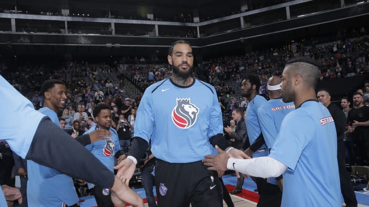 SACRAMENTO, CA – APRIL 4: HWillie Cauley-Stein #00 of the Sacramento Kings gets introduced into the starting lineup against the Cleveland Cavaliers on April 4, 2019 at Golden 1 Center in Sacramento, California. NOTE TO USER: User expressly acknowledges and agrees that, by downloading and or using this photograph, User is consenting to the terms and conditions of the Getty Images Agreement. Mandatory Copyright Notice: Copyright 2019 NBAE (Photo by Rocky Widner/NBAE via Getty Images)