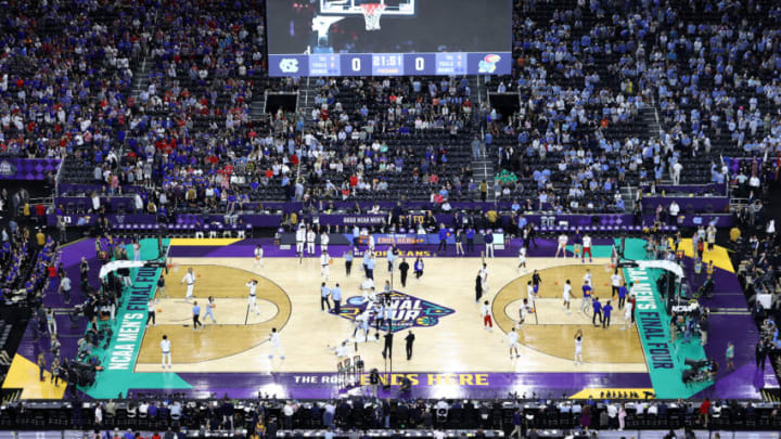 NEW ORLEANS, LOUISIANA - APRIL 04: A general view of the arena before the game between the North Carolina Tar Heels and Kansas Jayhawks during the 2022 NCAA Men's Basketball Tournament National Championship at Caesars Superdome on April 04, 2022 in New Orleans, Louisiana. (Photo by Chris Graythen/Getty Images)