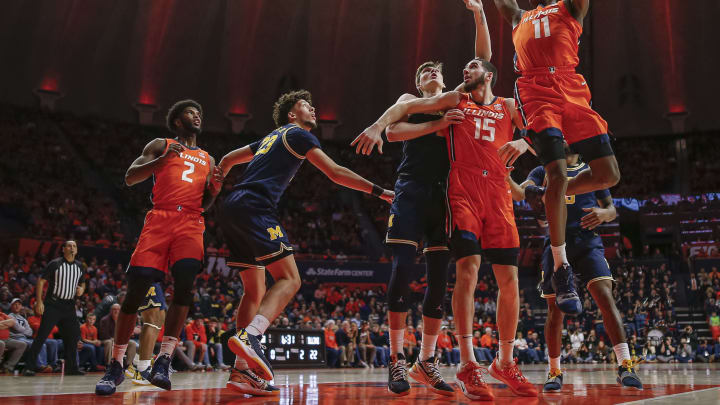 CHAMPAIGN, IL – DECEMBER 11: Ayo Dosunmu #11 of the Illinois Fighting Illini shoots the ball against the Michigan Wolverines during the first half at State Farm Center on December 11, 2019 in Champaign, Illinois. (Photo by Michael Hickey/Getty Images)