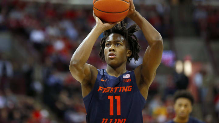 COLUMBUS, OHIO – MARCH 05: Ayo Dosunmu #11 of the Illinois Fighting Illini takes a shot in the game against the Illinois Fighting Illini during the second half at Value City Arena on March 05, 2020 in Columbus, Ohio. (Photo by Justin Casterline/Getty Images)