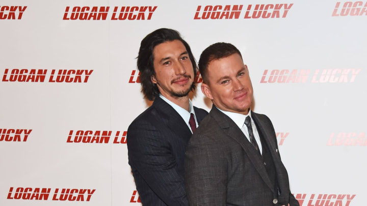 LONDON, ENGLAND – AUGUST 21: Adam Driver (L) and Channing Tatum. “Logan Lucky” (Photo by David M. Benett/Dave Benett/Getty Images for Studio Canal)