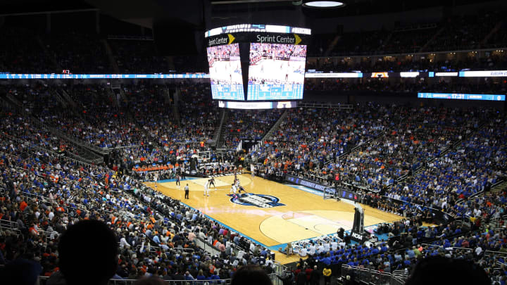 KANSAS CITY, MISSOURI – MARCH 31: A general NCAA Basketball view. (Photo by Jamie Squire/Getty Images)
