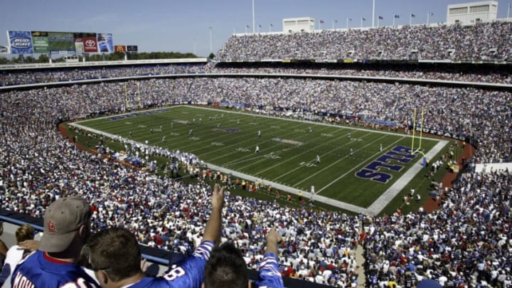 ORCHARD PARK, NY - SEPTEMBER 11: Fans watch the kickoff between the Houston Texans and the Buffalo Bills on September 11, 2005 at Ralph Wilson Stadium in Orchard Park, New York.(Photo by Rick Stewart/Getty Images)