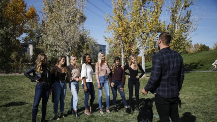 THE BACHELOR - "2307" - The pressure mounts as Colton and the seven remaining women return to the U.S. and his hometown of Denver. He decides to meet with popular Bachelor Ben Higgins for his advice, sharing his fear of being blindsided by a bachelorette who is not as serious as he is. Tayshia and Colton escape to explore Denver, but she shares some earthshattering news with him that shakes his world. Caelynn meets Colton on the ski slopes for a day of fun. Country music star Brett Young builds the romance with a surprise concert for the couple. Colton and Hannah B. look into the future by going house hunting and meet up with ColtonÕs parents at the last stop. The four women who are left travel to a cozy rest stop in the mountains with the Bachelor, but a shaken Colton is faced with deciding which women he can trust for this next important step of visiting their hometowns. One woman throws another under the bus as everyoneÕs emotions run high, and it is left to Colton to make his toughest decision yet. Will he live to regret it? Find out on "The Bachelor," MONDAY, FEB. 18 (8:00-10:00 p.m. EST), on The ABC Television Network. (ABC/Josh Vertucci)HANNAH B., CAELYNN, CASSIE, TAYSHIA, HEATHER, KIRPA, HANNAH G.