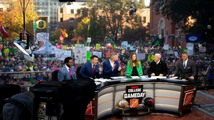 Sabrina Ionescu takes the stage at ESPN's "College GameDay" at the University of Oregon ahead of Saturday's top-10 matchup against UCLA in Eugene.News College Gameday