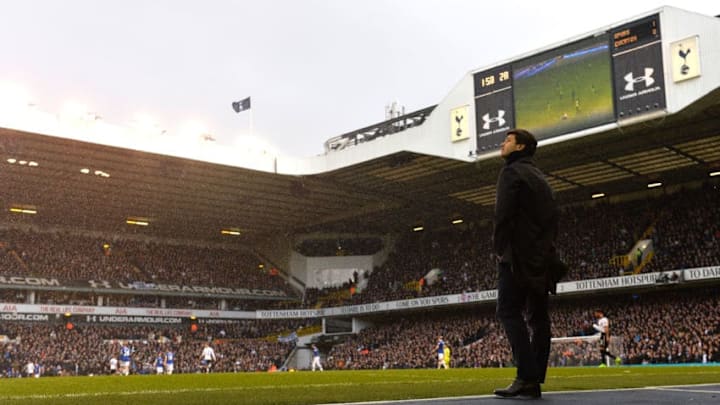 LONDON, ENGLAND - MARCH 05: Mauricio Pochettino, Manager of Tottenham Hotspur looks on from the touchline during the Premier League match between Tottenham Hotspur and Everton at White Hart Lane on March 5, 2017 in London, England. (Photo by Dan Mullan/Getty Images)