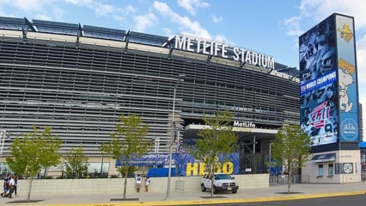 Sep 5, 2012; East Rutherford, NJ, USA; A general view of MetLife Stadium prior to the NFL season opening game between the New York Giants and the Dallas Cowboys. Mandatory Credit: Jim O. USA Today Sports
