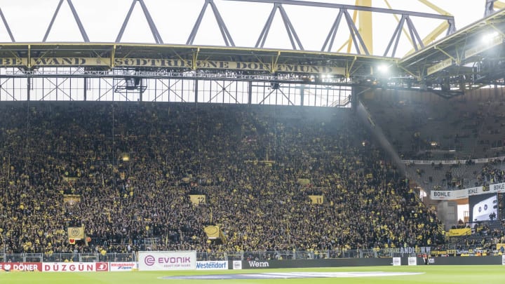 Borussia Dortmund’s ‘Yellow Wall’ .(Photo by VI Images via Getty Images)