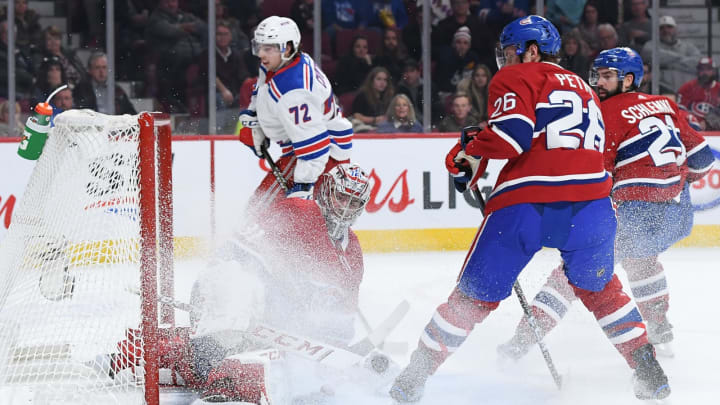 MONTREAL, QC – DECEMBER 1: Carey Price #31 of the Montreal Canadiens makes a save against the New York Rangers in the NHL game at the Bell Centre on December 1, 2018 in Montreal, Quebec, Canada. (Photo by Francois Lacasse/NHLI via Getty Images)