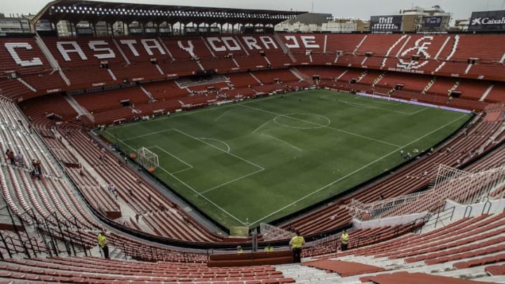 SEVILLE, SPAIN - AUGUST 30: General view of Estadio Ramon Sanchez Pizjuan after its refurbishment and before the La Liga match between Sevilla FC and Club Atletico de Madrid on August 30, 2015 in Seville, Spain. (Photo by Gonzalo Arroyo Moreno/Getty Images)