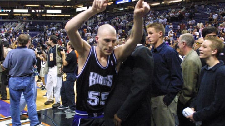 Sacramento Kings Jason Williams (Photo by BRIAN FITZGERALD / AFP) (Photo by BRIAN FITZGERALD/AFP via Getty Images)