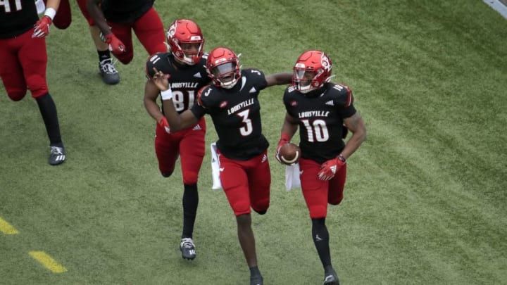 Malik Cunningham, Louisville football (Photo by Andy Lyons/Getty Images)