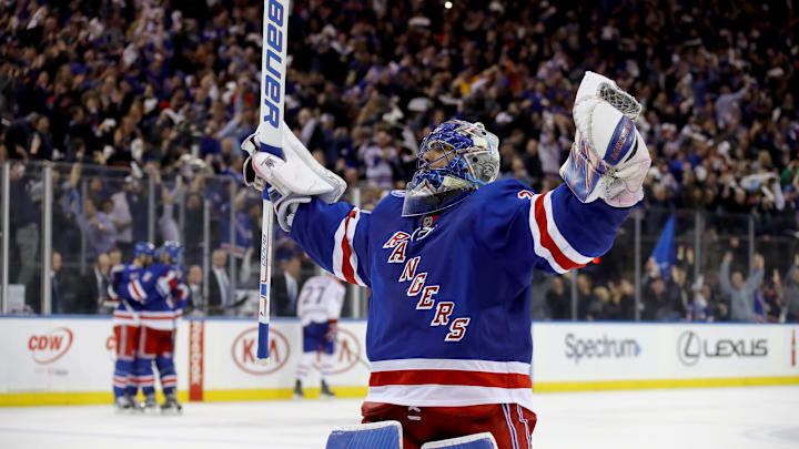 NEW YORK, NY – APRIL 22: Henrik Lundqvist #30 of the New York Rangers (Photo by Bruce Bennett/Getty Images)